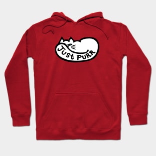 JUST PURR, White Cat Hoodie